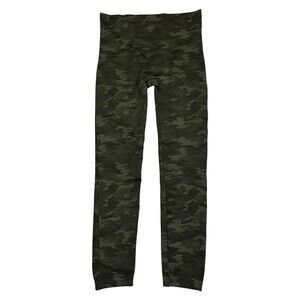SPANX Green Camo Look at Me Now Seamless Shapewear Leggings Women's Size 1X